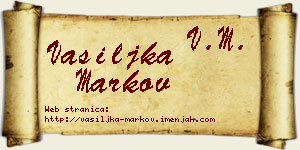 Vasiljka Markov vizit kartica